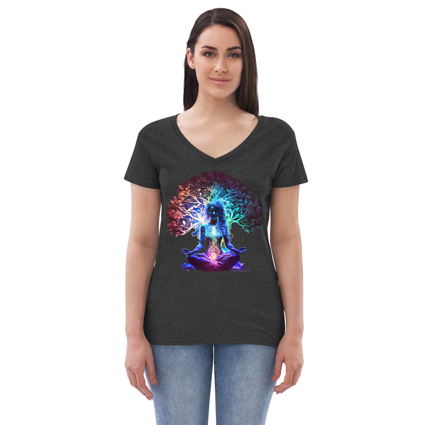 Asana - Women’s Recycled v-neck t-shirt